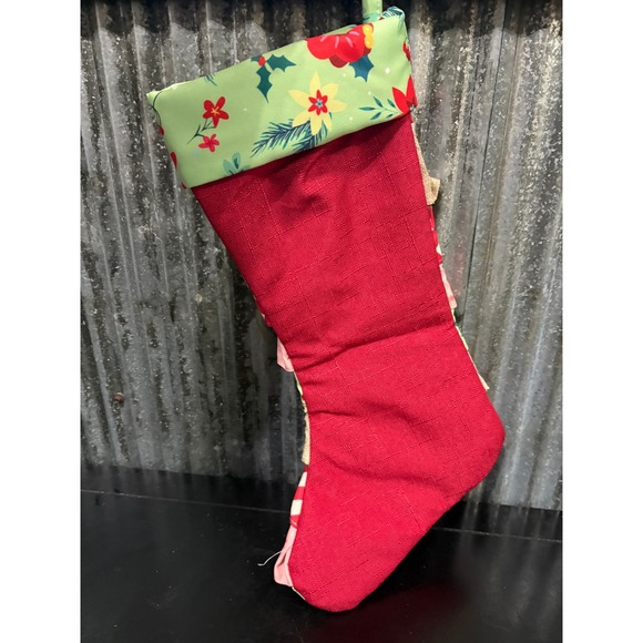 Pioneer Woman Christmas Stocking Rustic Ruffle Holiday Decor - Picture 2 of 2